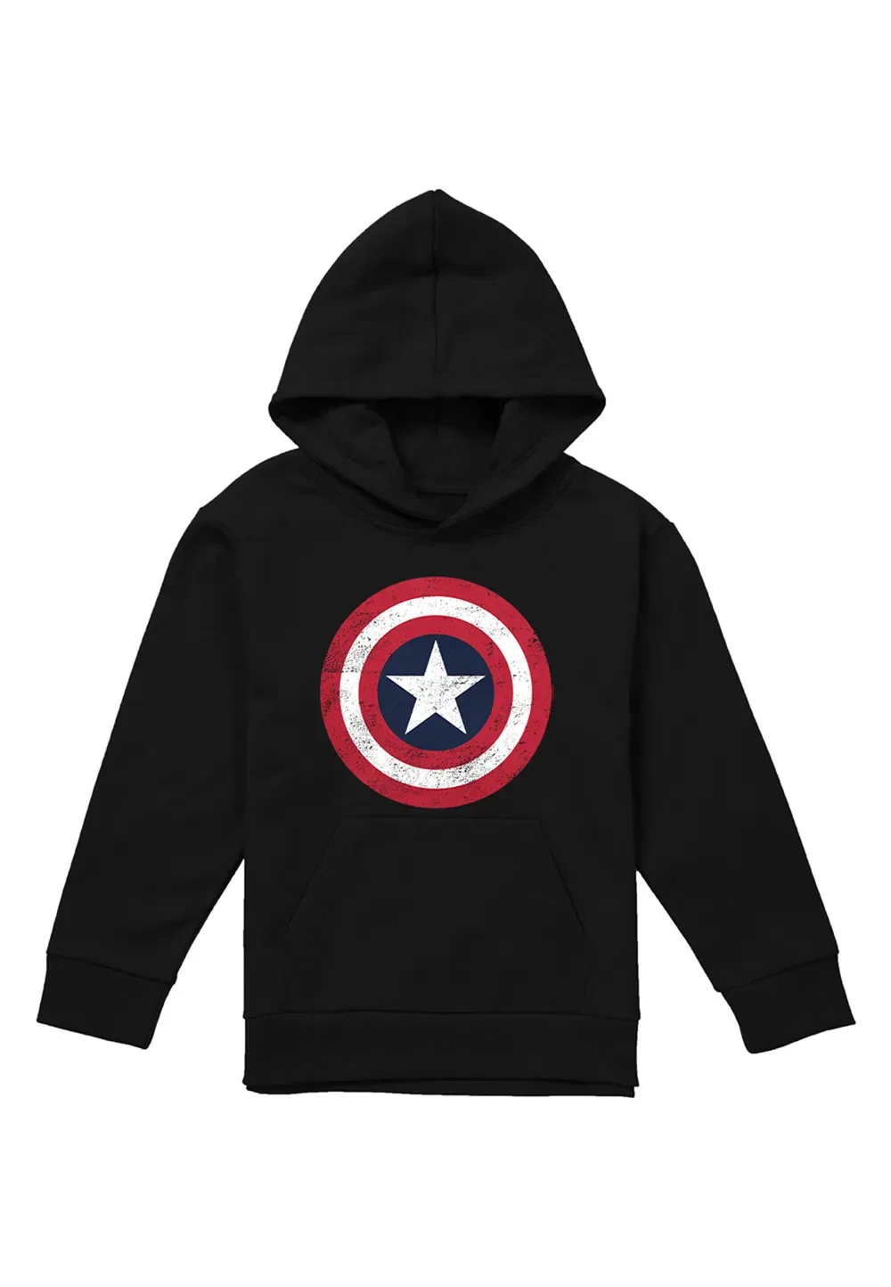 Детская худи Marvel Captain America Shield, черная, черный