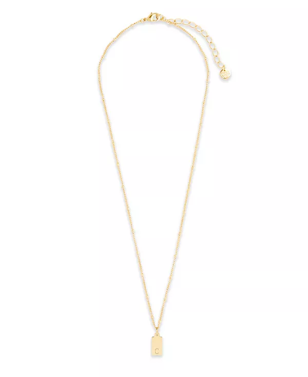 

Кулон с инициалами в форме прямоугольника Мадлен Brook & York, gold-plated-c