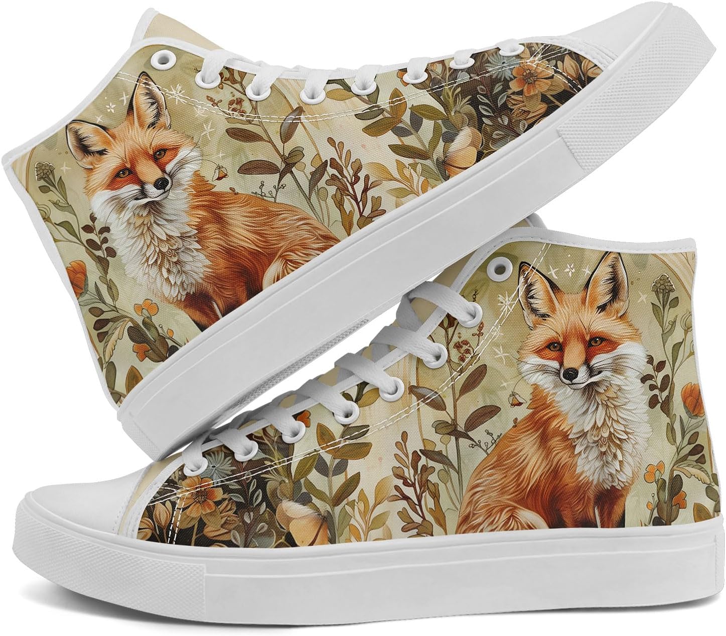 

Кроссовки на высокой подошве для женщин AWSOLE из холщовой ткани с принтом для мужчин с милыми лесными животными, легкие, дышащие, стильные, плоские, повседневные shoes, белый/зеленый/коричневый