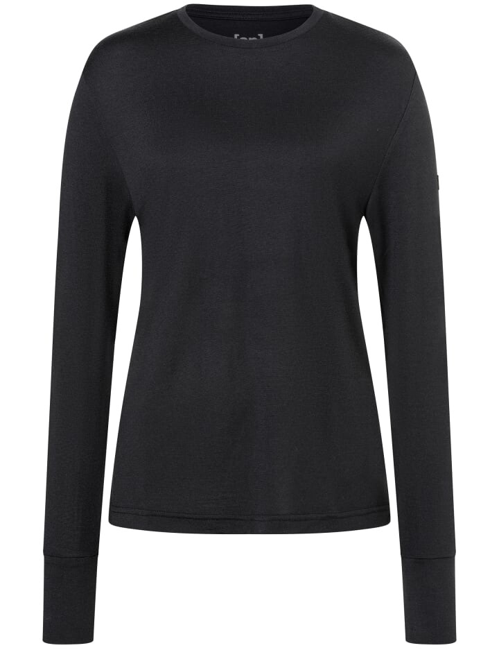 

Лонгслив super.natural Merino Longsleeve W WARM UP LS, черный