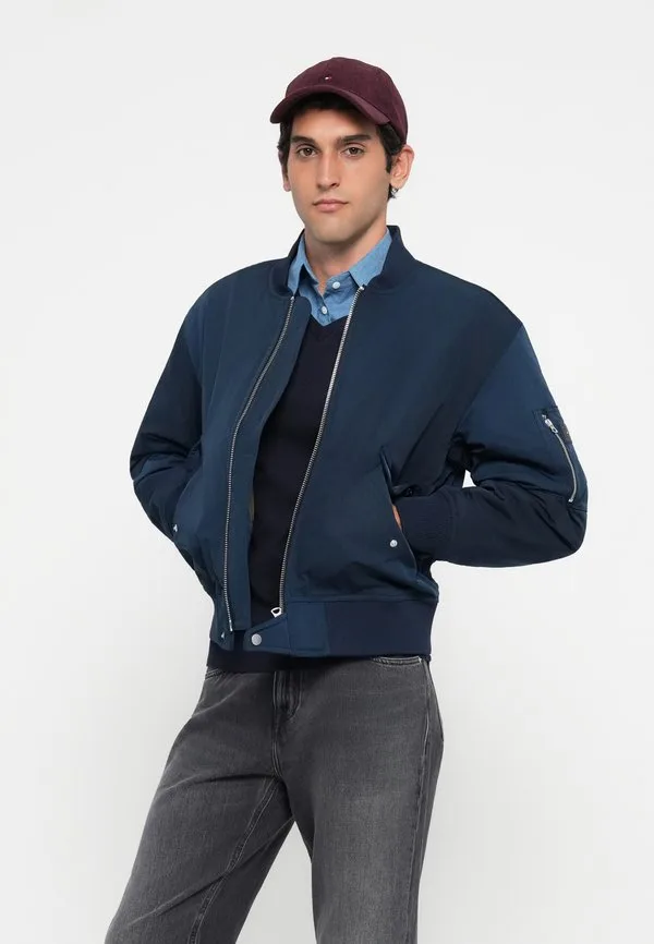 Оригинальная куртка-бомбер Tommy Hilfiger, Dark Night Navy — фото 4