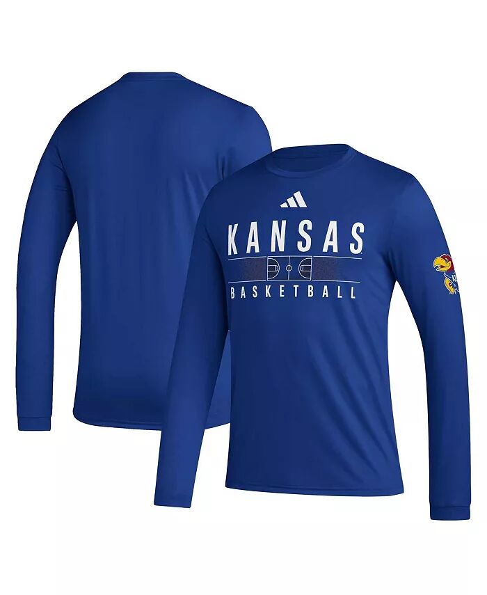 

Мужская футболка AEROREADY с длинным рукавом для баскетбольной тренировки Royal Kansas Jayhawks перед игрой adidas
