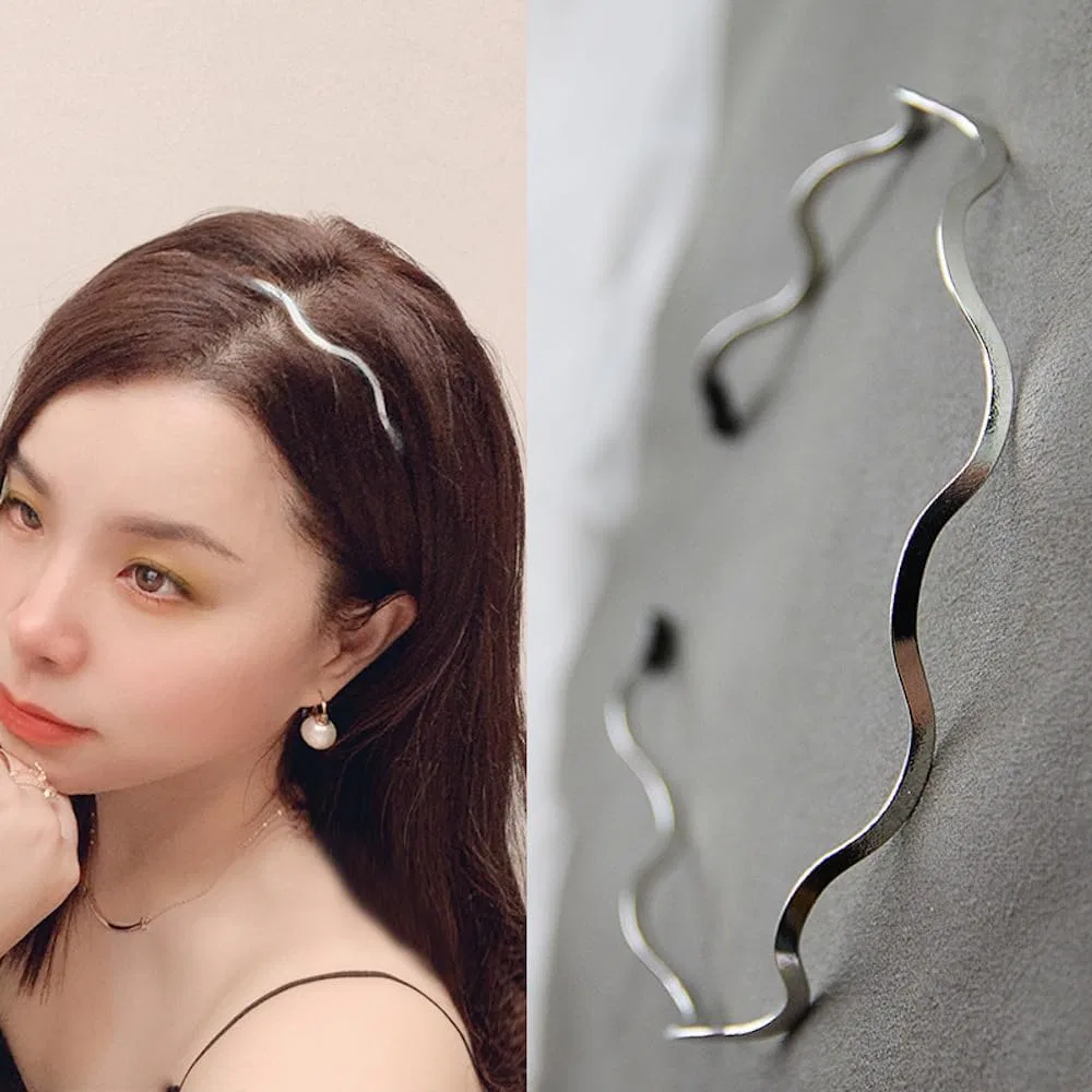 Набор из 3 металлических ободков для волос унисекс Duories, Silver — фото 3