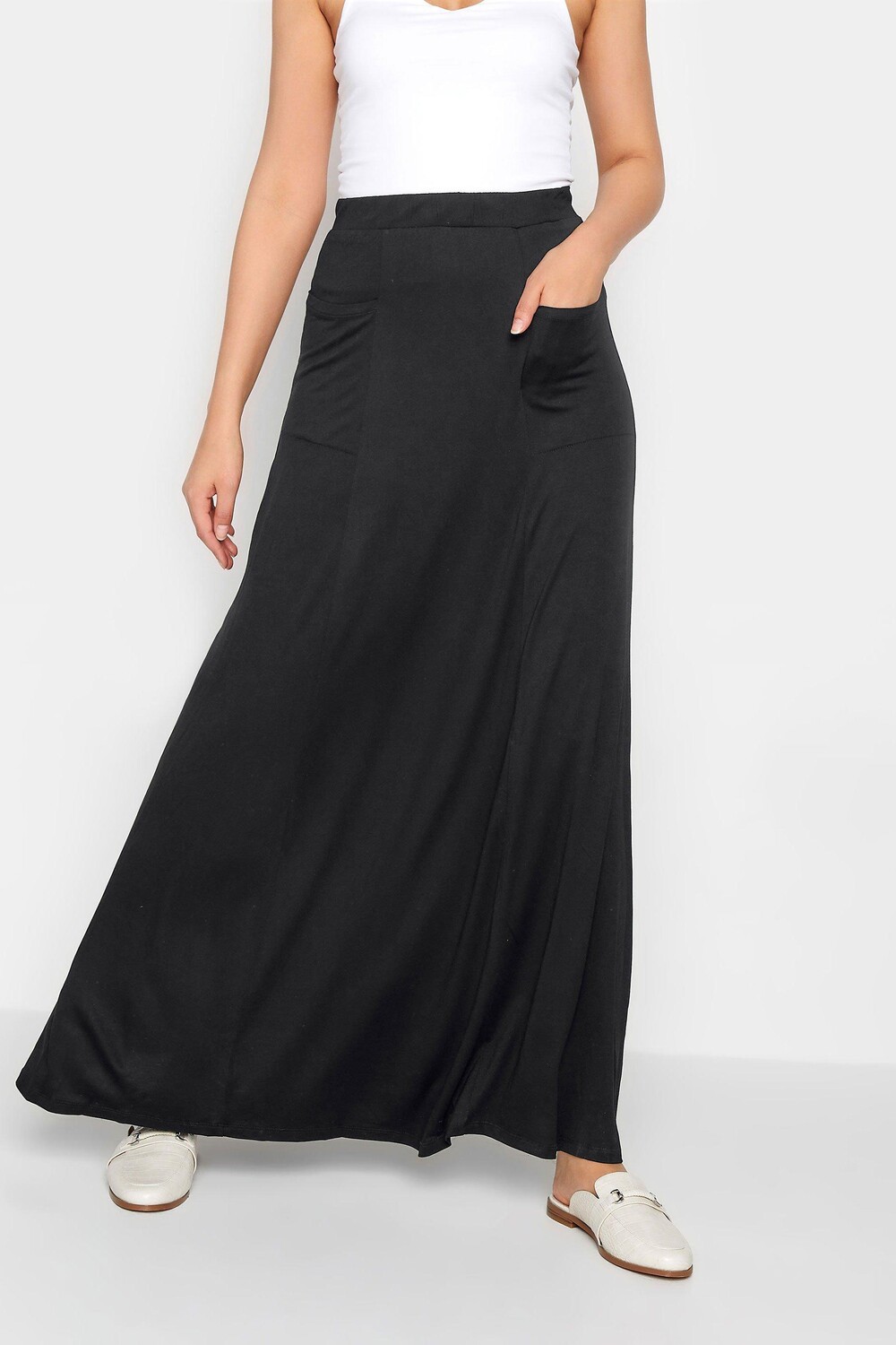 

Высокая юбка макси с расклешенной юбкой Long Tall Sally, черный