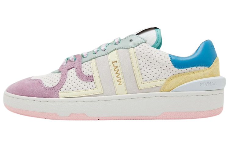 

Lanvin Стильные низкие кроссовки для скейтбординга Clay Low Top, мужские, белые, желтые, лимитированная серия ко Дню святого Валентина