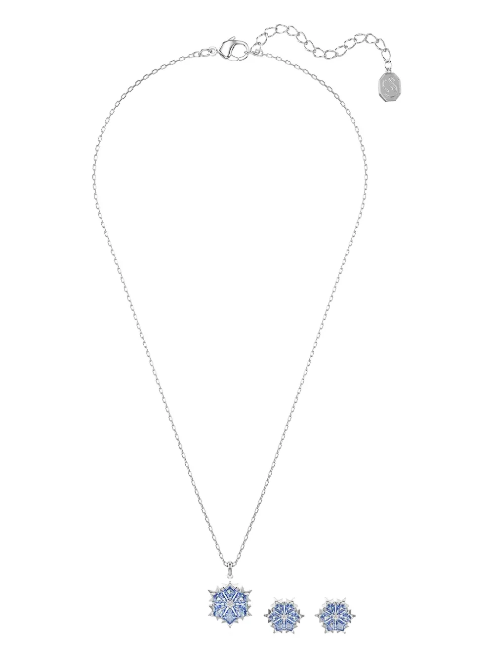 

Комплект из трёх подвесок в виде снежинок "Волшебная снежинка" Swarovski, серебристый