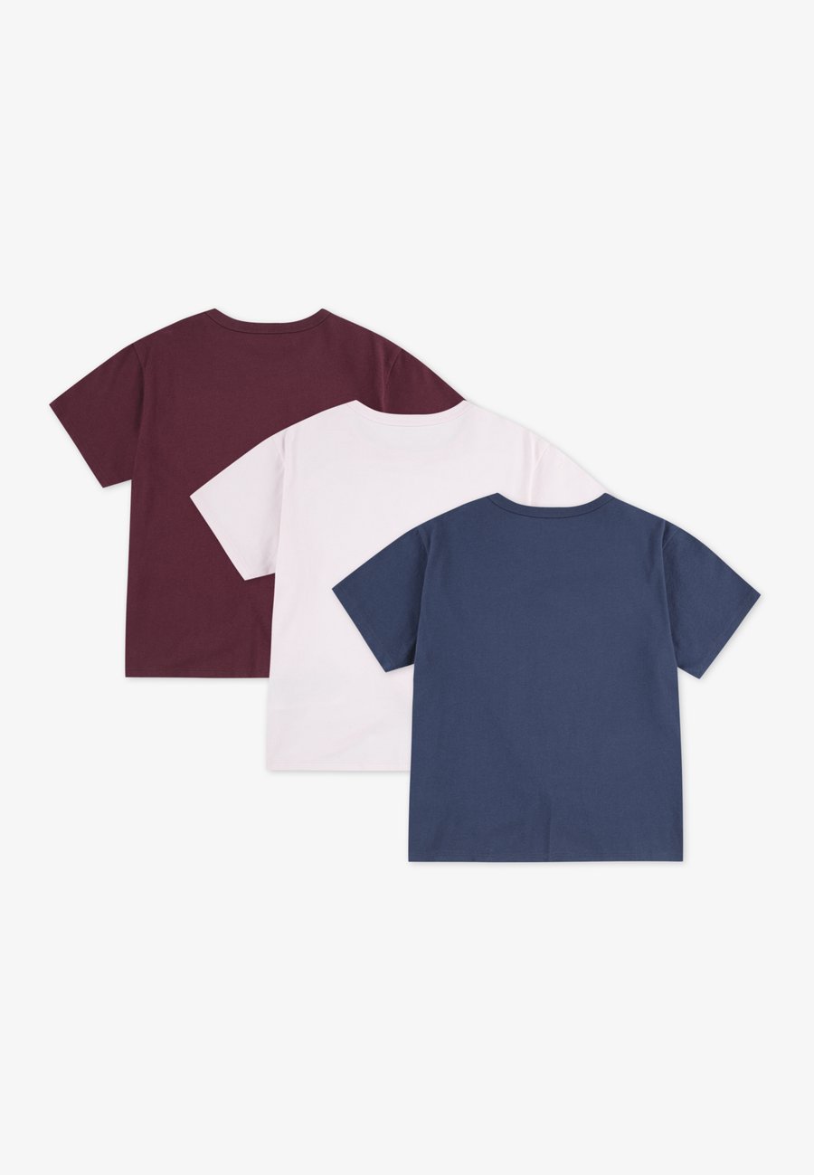 Футболка Abercrombie & Fitch 3 PACK, Mood/Light Pink/Dark Red/Dark Blue — фото 2