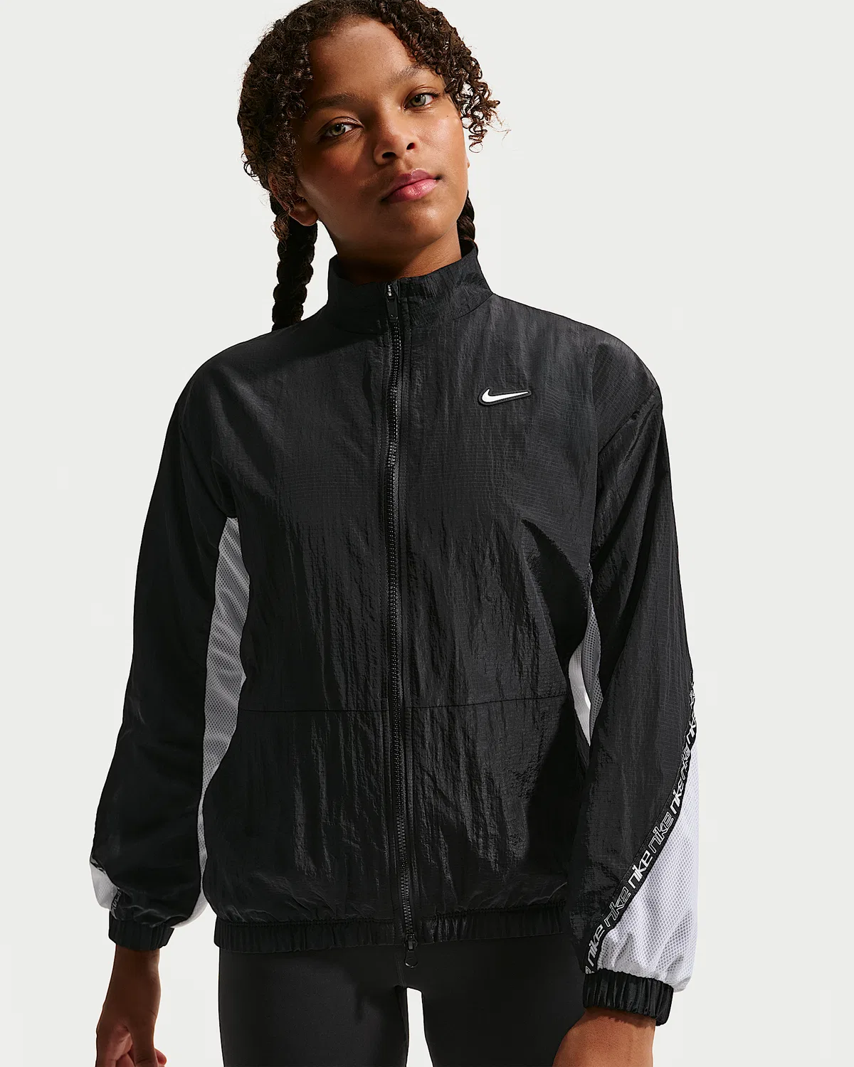 Детская (для девочек) куртка Nike Sportswear, Black/White/Black/White