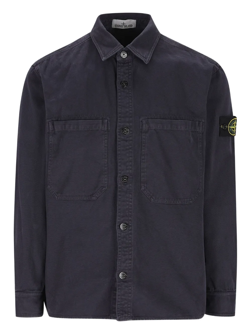

Рубашка с нашивкой на нагрудном кармане Stone Island, синий