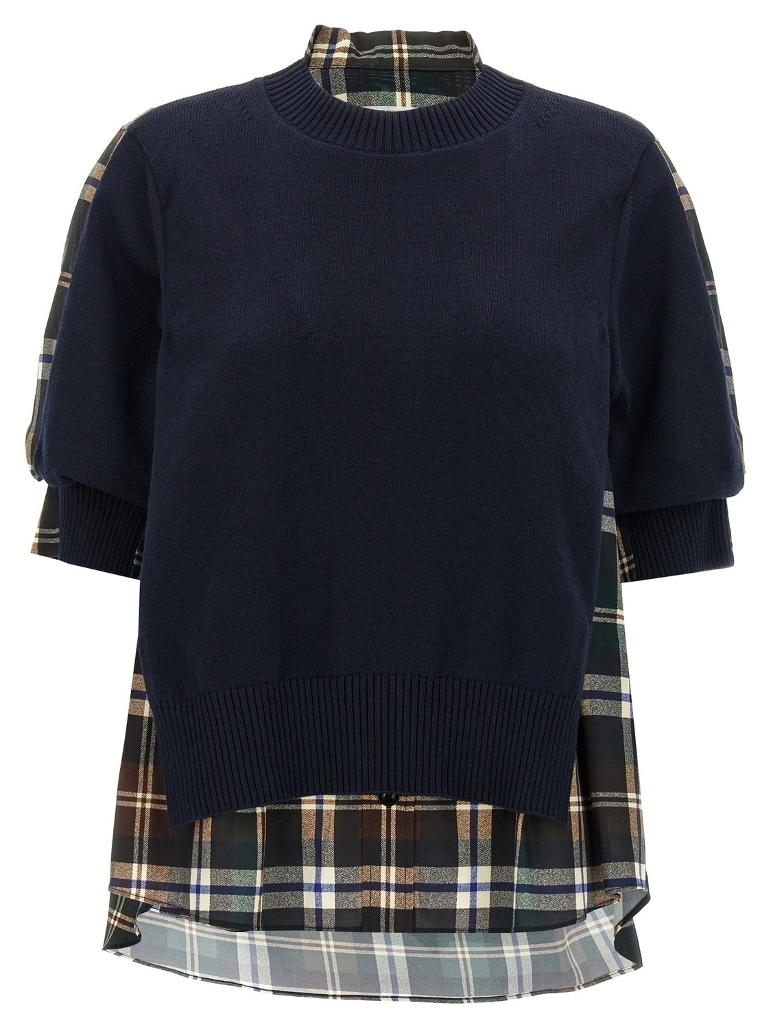 

Рубашка с вязаной вставкой SACAI, мультиколор