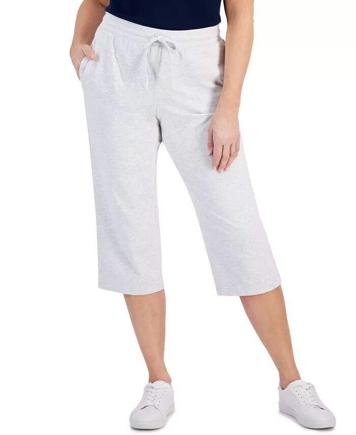 

Миниатюрные капри однотонной вязки со средней посадкой Style & Co, серебро