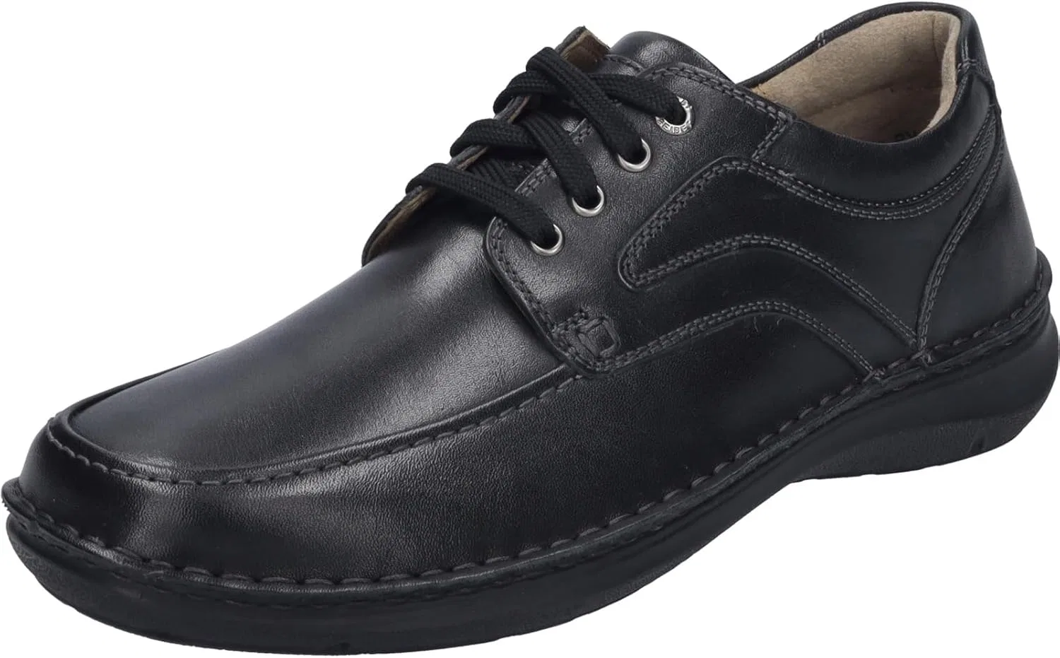 Удобные мужские туфли Josef Seibel New Anvers 62, ширина K (очень широкая), сменная стелька, Black