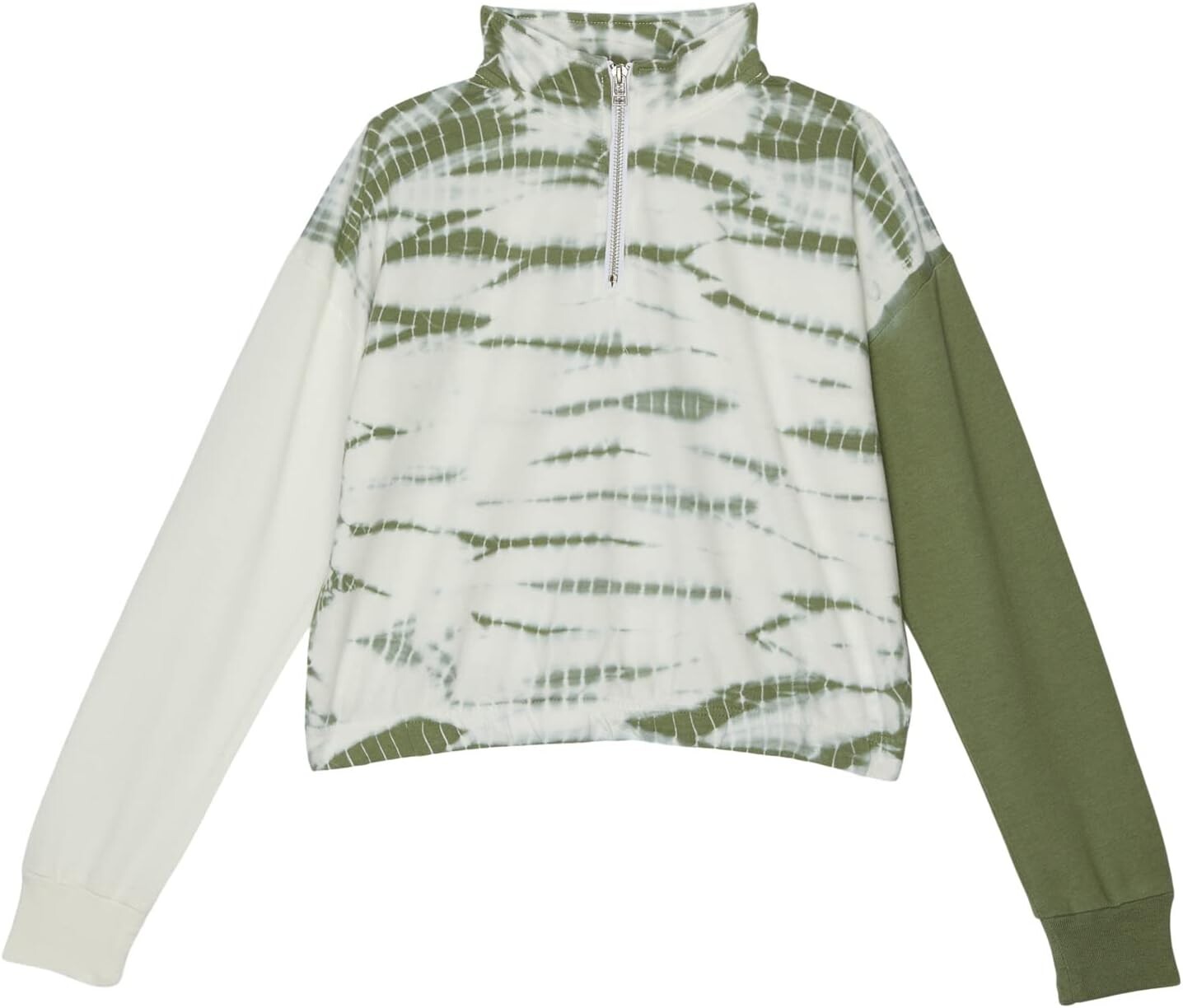 

Толстовка Splendid Littles 1/2 Zip Sweatshirt, цвет Olive Tie-Dye