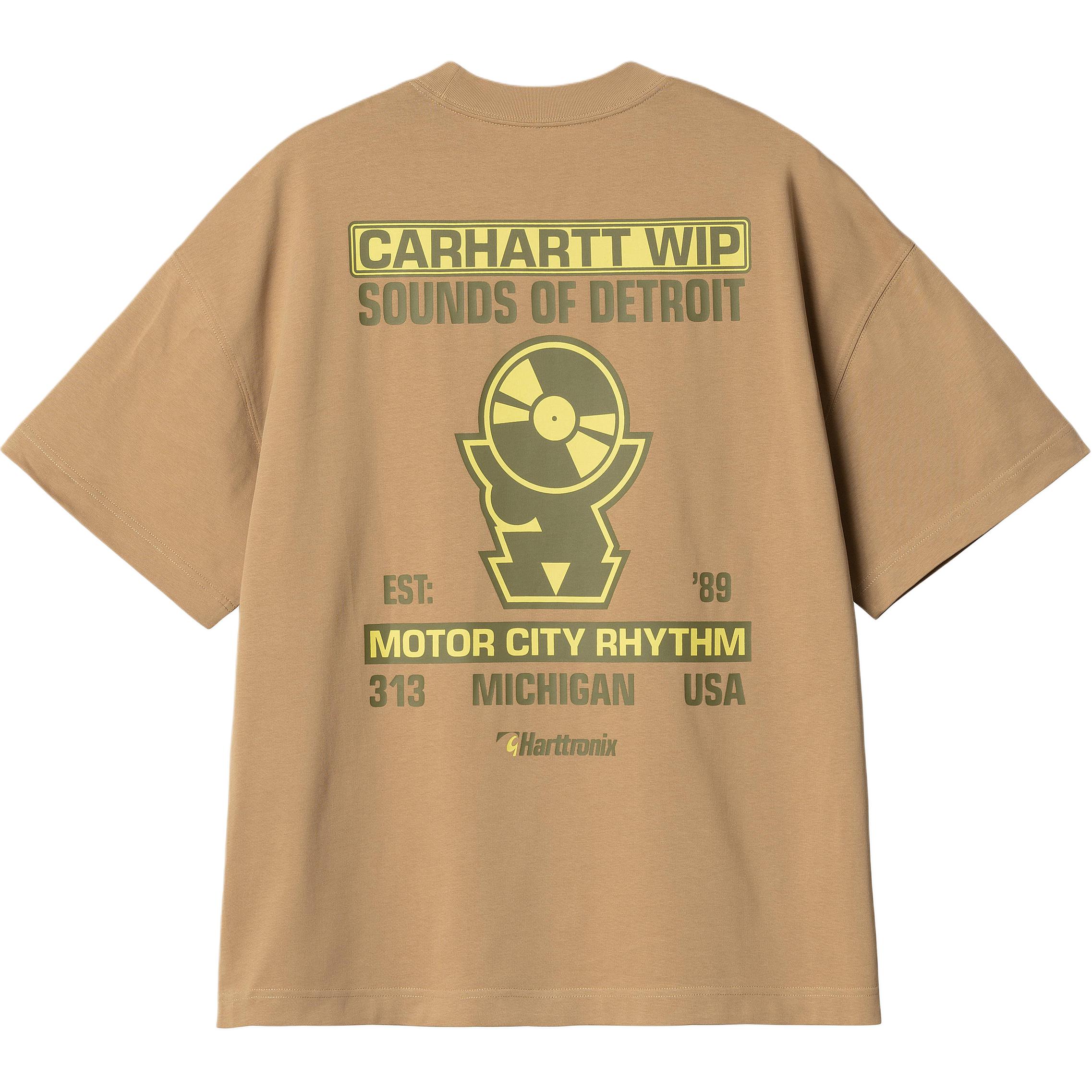 

Футболка мужская Carhartt WIP s/s harttronix с принтом, коричневый