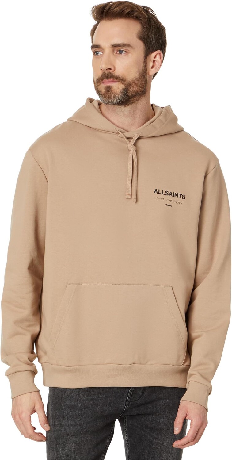 

Худи AllSaints Underground Oth Hoodie, бежевый
