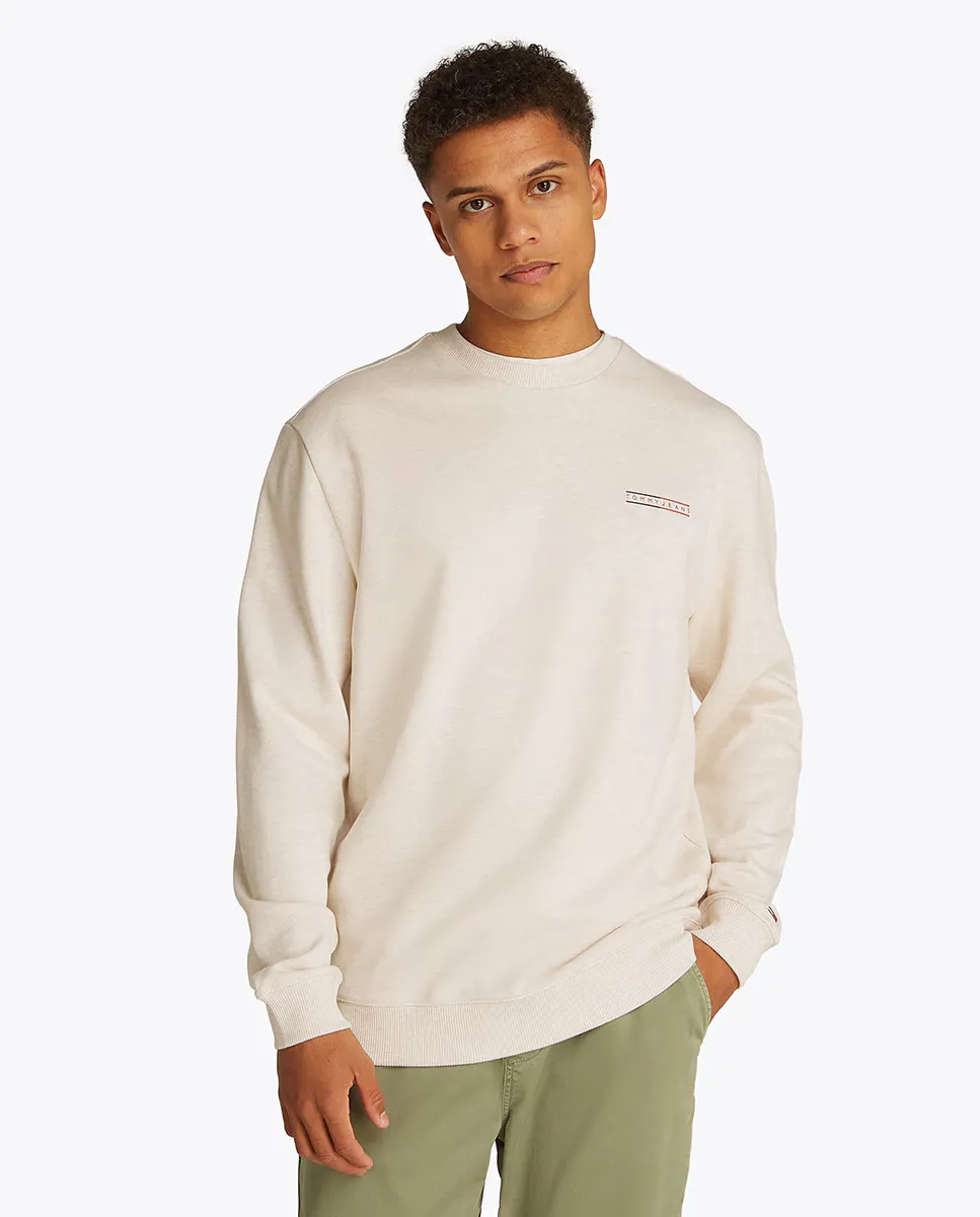 

Мужская толстовка с круглым вырезом и классическим кроем Tommy Jeans, светло-серый