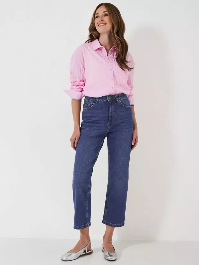 

Джинсы Crew Clothing Crop Straight Leg, цвет denim/blue