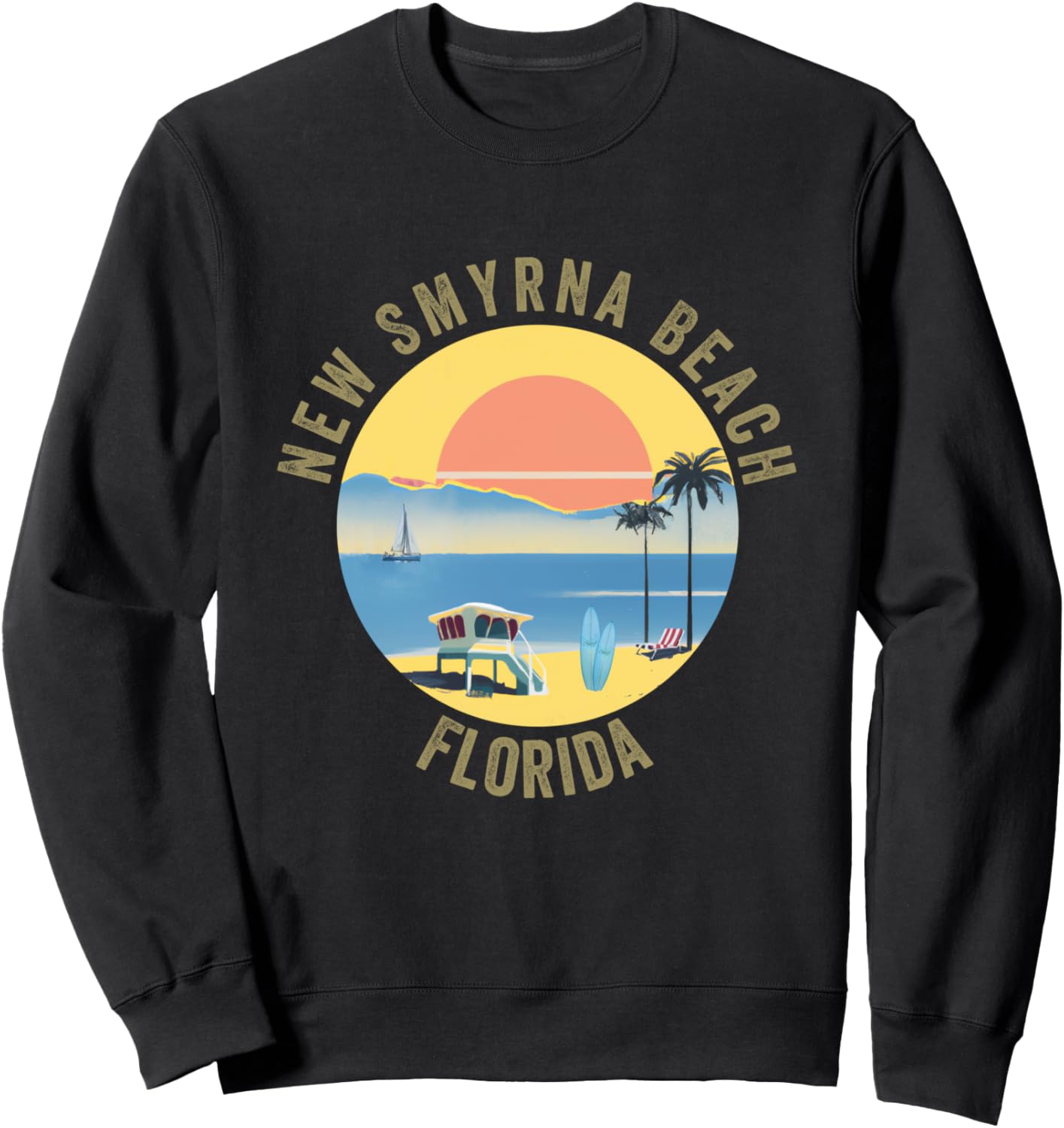 

Сувенирная одежда из Смирна-Бич в стиле ретро и винтаж. Толстовка New Smyrna Beach Retro Souvenir Apparel, черный