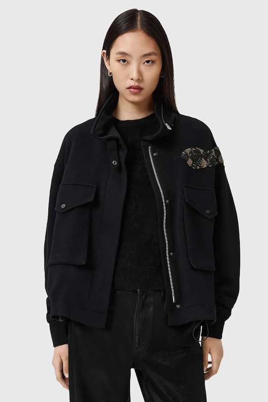 

Хлопковая куртка AllSaints, черный