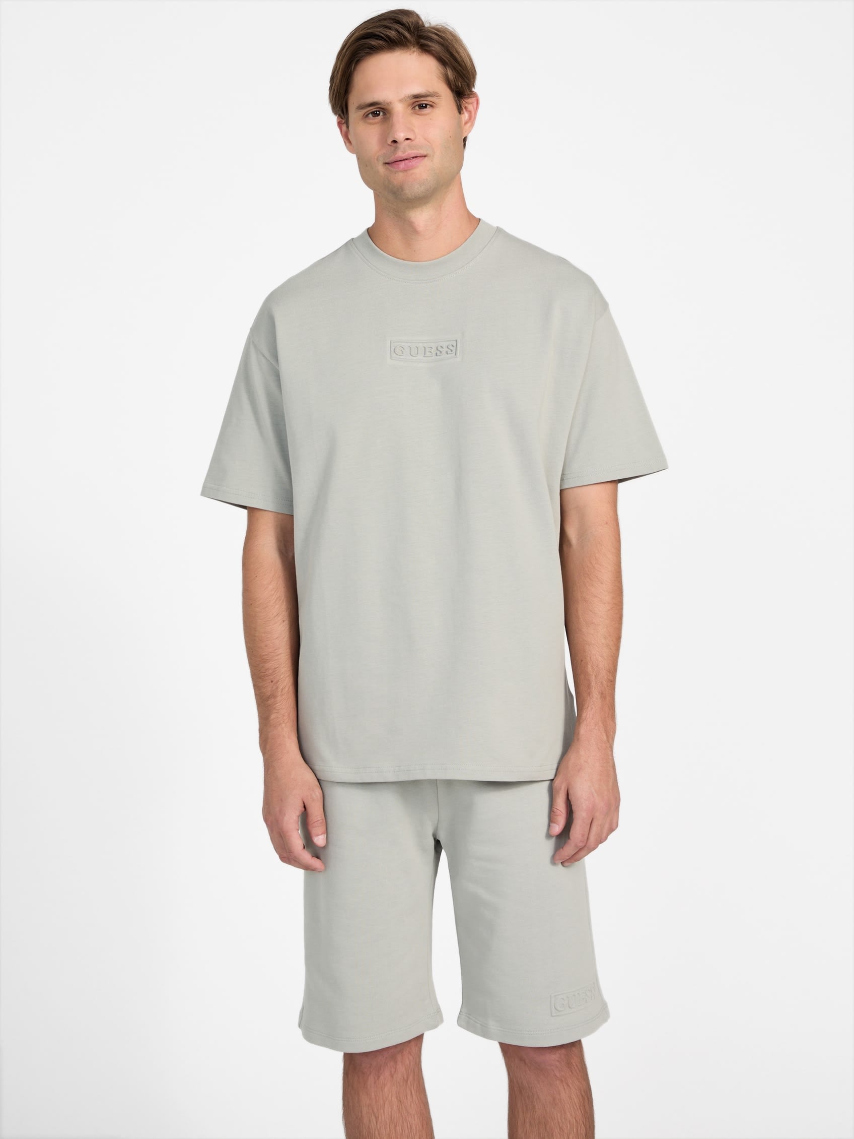 

Футболка Cruz с круглым вырезом Guess Factory, цвет calm green