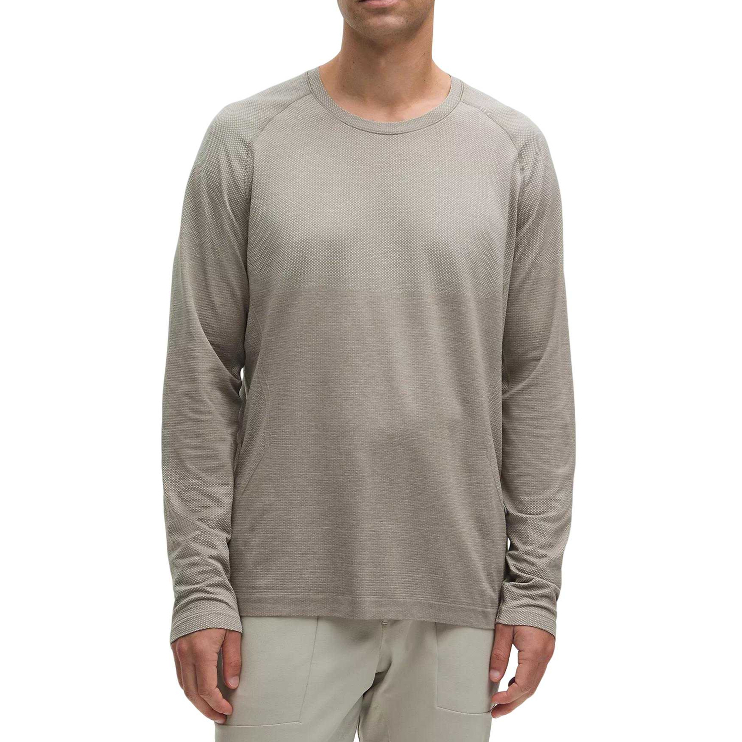 

Мужская футболка Metal Vent Tech Lululemon, dove серый/warm umber серый/dove grey/wshg