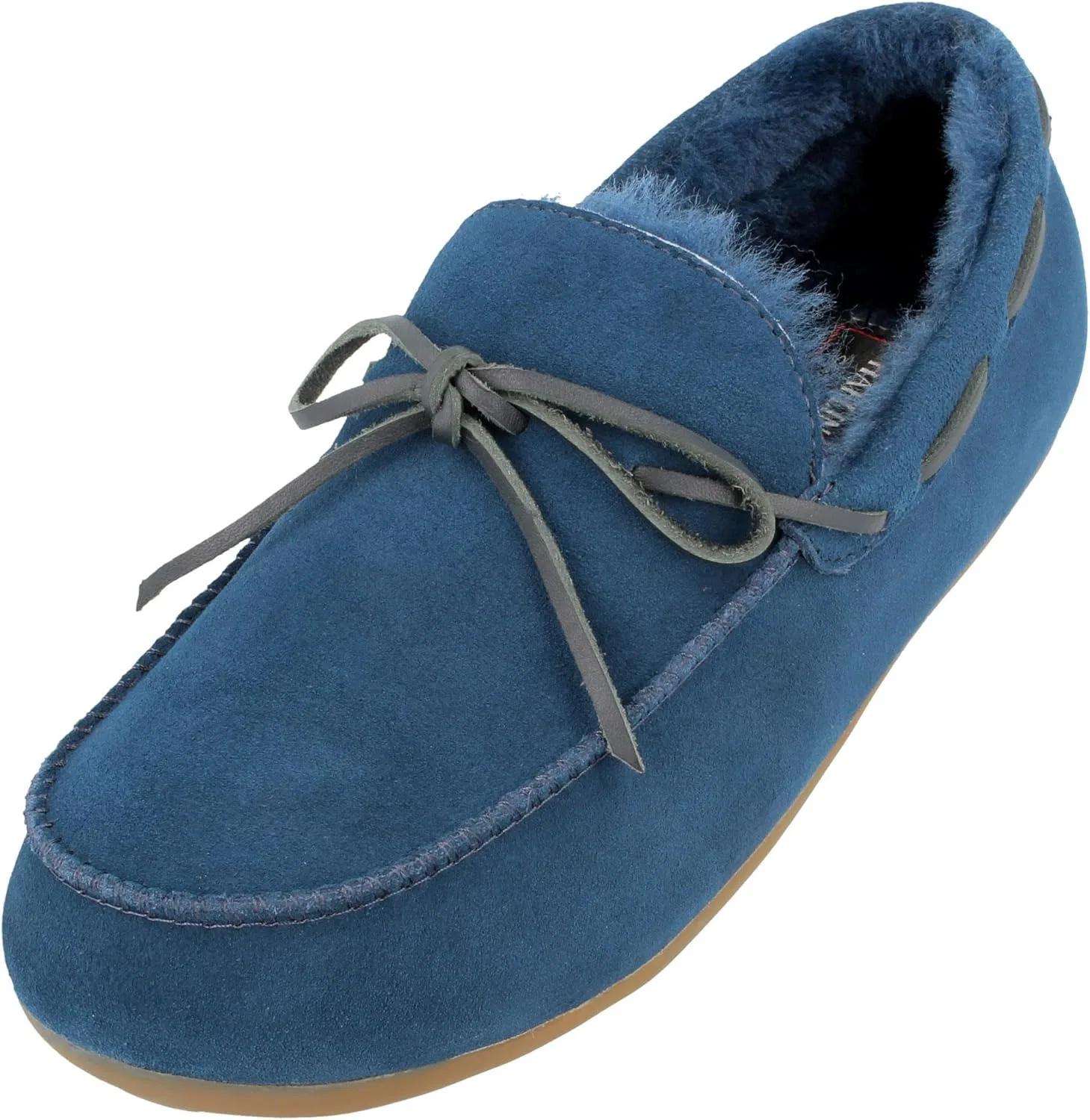 HAFLINGER Yumah Кожаные мокасины-сабо из овечьей кожи, Medium Blue 70