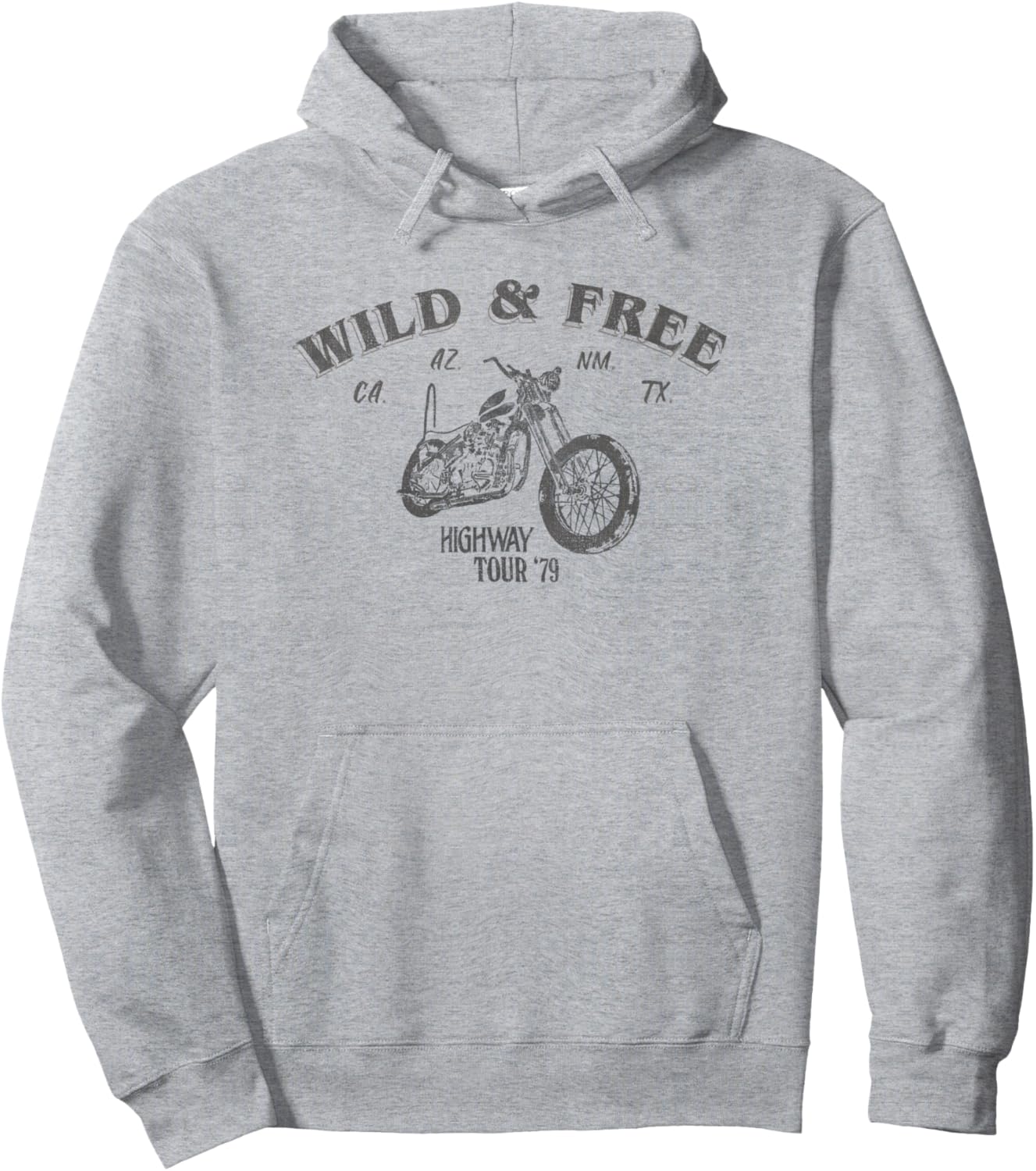 

Толстовка Wild & Free Highway Tour '79 Motorcycle Faded Image Hoodie, серая Trendy Apparel, Серый, Толстовка Wild & Free Highway Tour '79 Motorcycle Faded Image Hoodie, серая Trendy Apparel