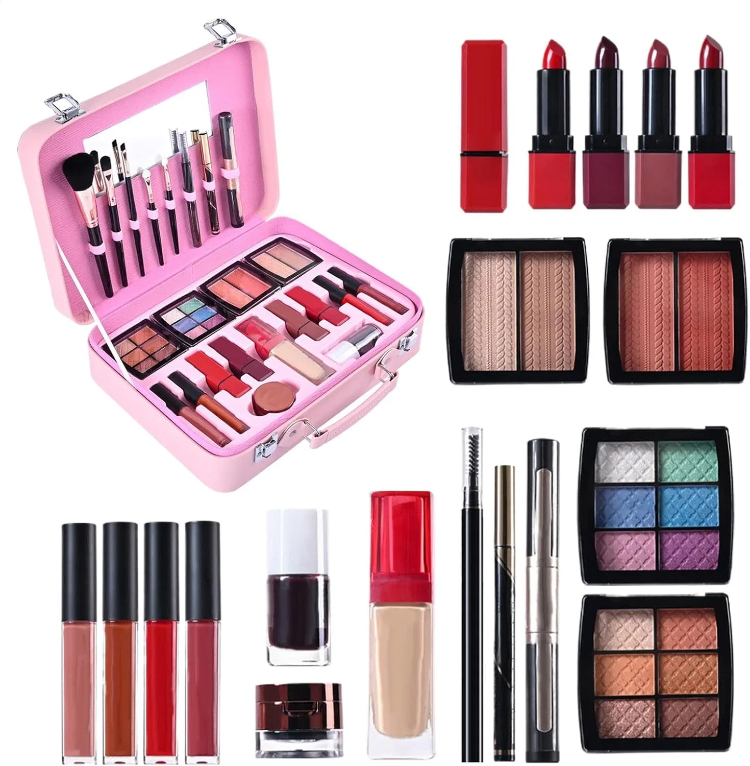 Набор косметики для подростков Teen Makeup Kit с тенями, блеском и косметичкой