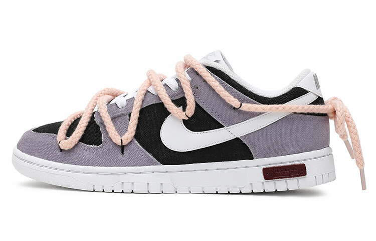 

Кроссовки Nike Dunk Skateboard Shoes Women's Low-Top Black/purple/white/pink