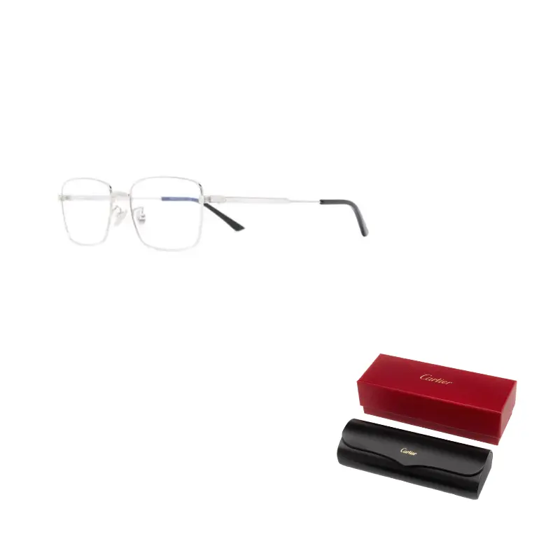

Cartier Прямоугольная оправа для очков, Silver