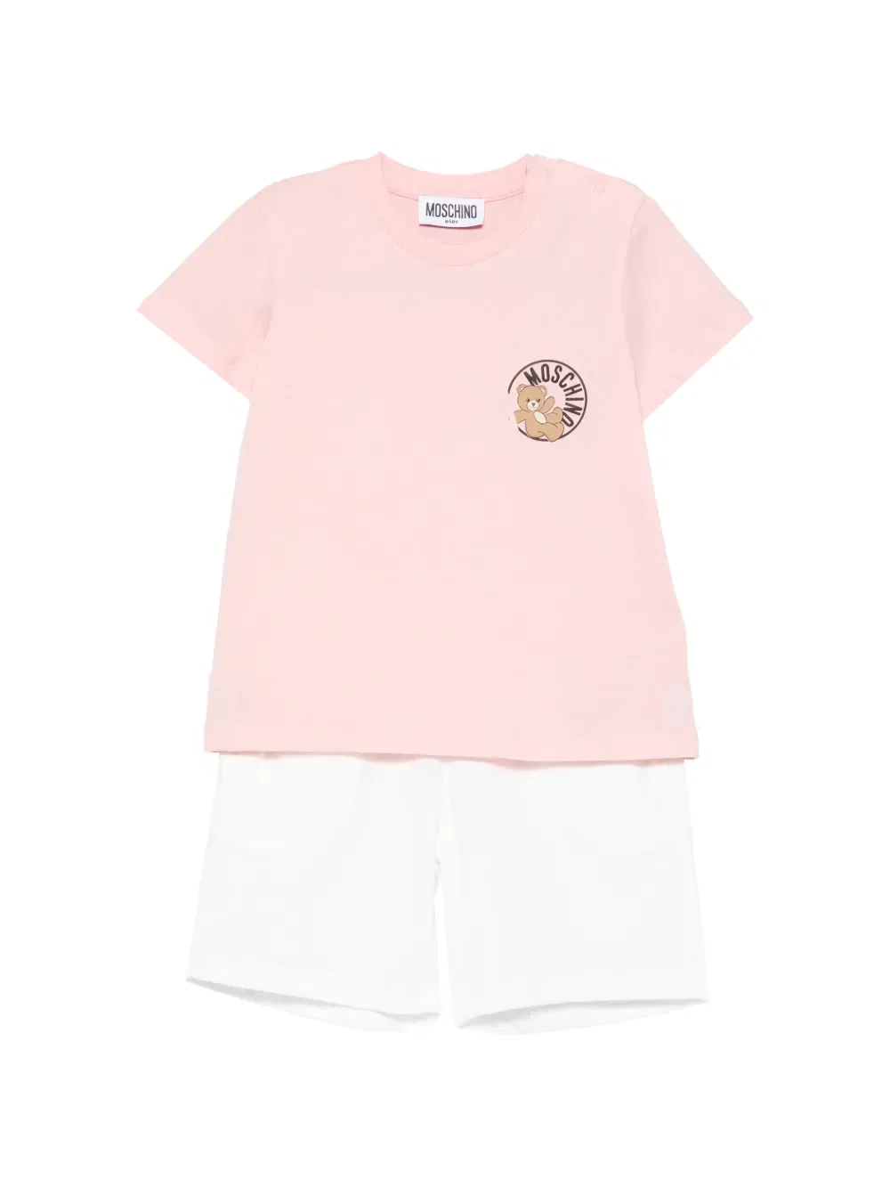 Комплект шорт с принтом в виде плюшевых мишек Moschino Kids, розовый