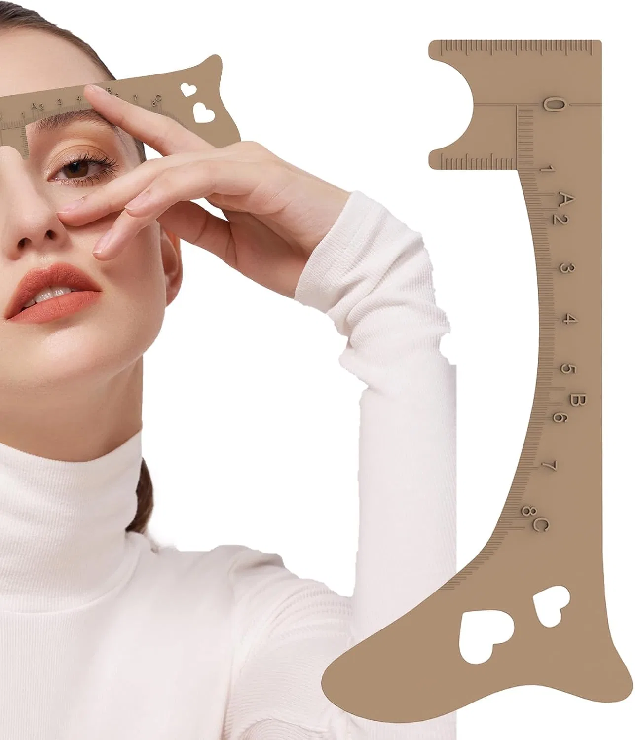 Трафарет для бровей силиконовый No brand, хаки
