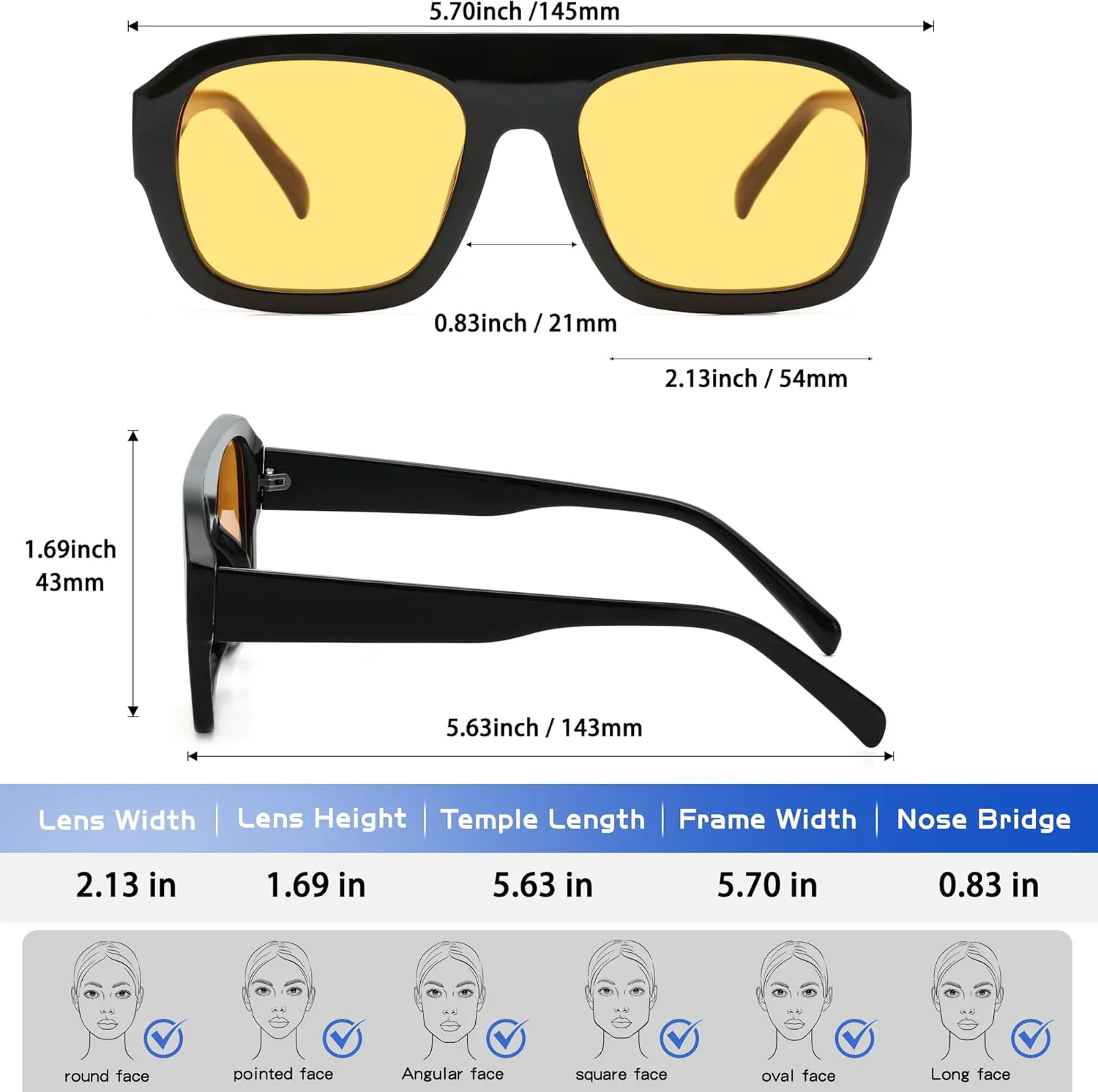 

Квадратные солнцезащитные очки-авиаторы для женщин, винтажные дизайнерские очки с плоской верхней частью, стильная оправа MJEBT, A1 Tortoise/Green + Black/Orange