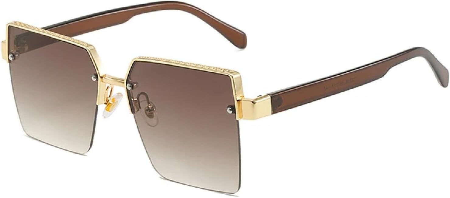 

Винтажные металлические солнцезащитные очки для женщин и мужчин, модные, роскошные, для активного отдыха, путешествий и вождения, защита от УФ-излучения UV400 TKKTLLT, Brown Tea