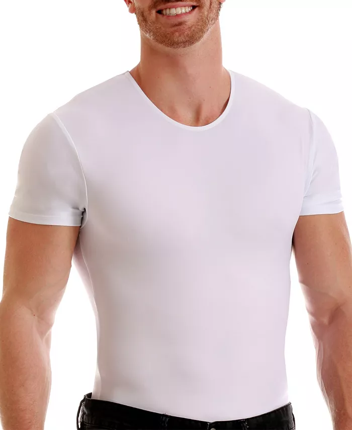 

Мужская футболка с коротким рукавом и круглым вырезом Insta Slim Compression, размеры Big & Tall Instaslim, белый
