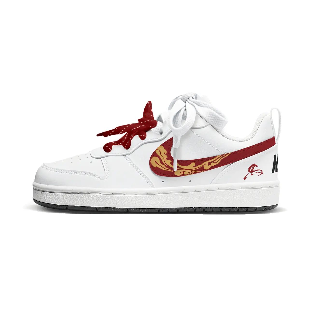 

Nike Court Borough Golden Horse Brings Fortune синтетическая кожа устойчивая к истиранию низкие детские скейтбординг кроссовки