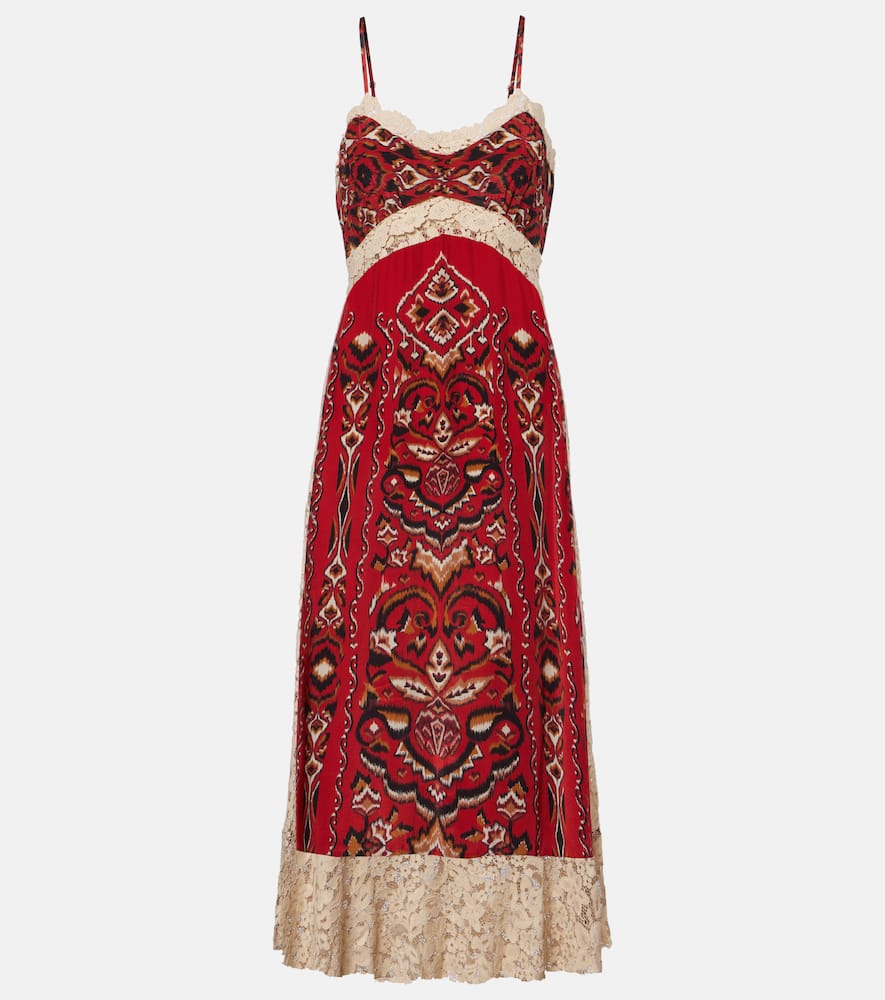 

Платье миди Ainika Pineapple Ikat с кружевной отделкой Farm Rio, Ainika Pineapple Ikat Sand