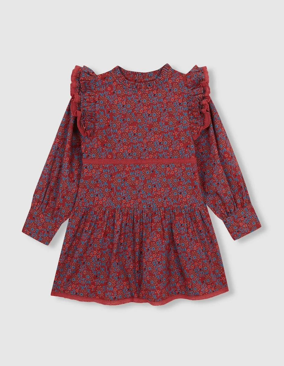 

Детское платье с гранатовым принтом Gocco, гранатовый