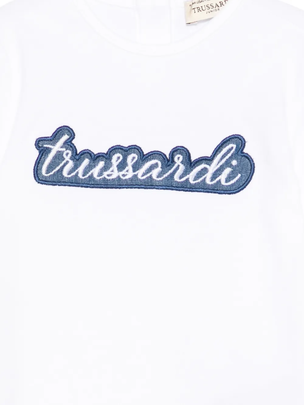 Футболка с вышивкой Trussardi Junior, белый — фото 3