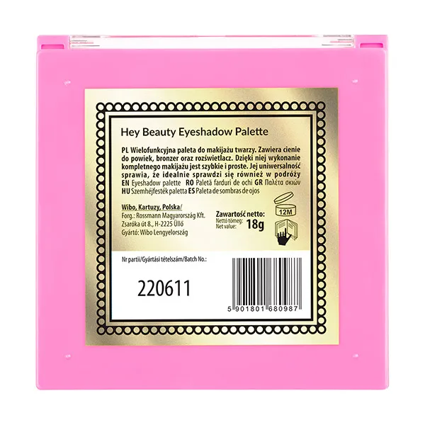 Палитра для макияжа Eyeshadow Palette Hey Beauty Lovely, 1 UD — фото 3