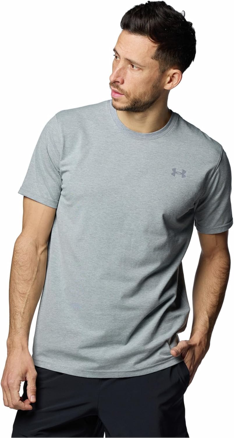 

Мужская тренировочная футболка Under Armour UA Performance из хлопка с коротким рукавом, темно-серый