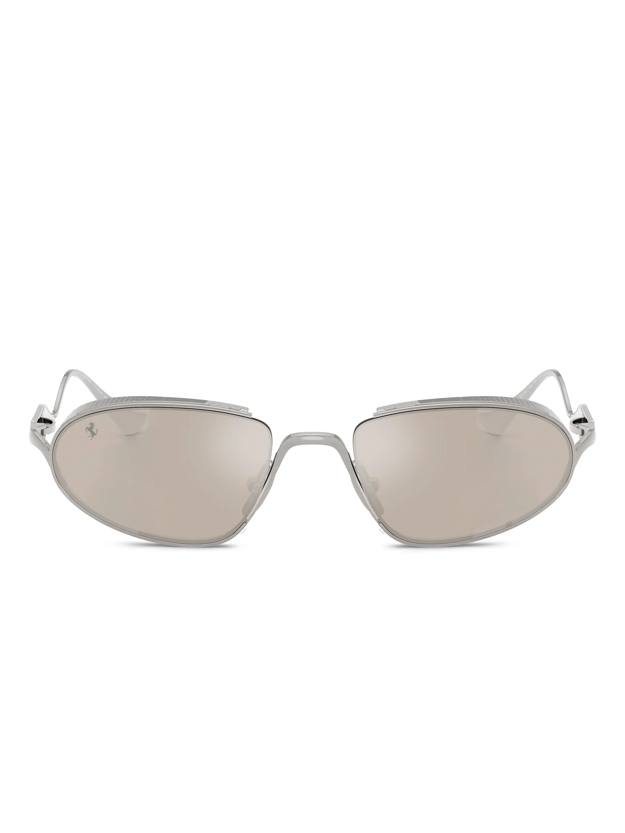 

Солнцезащитные очки в овальной оправе Ferrari, серебристый