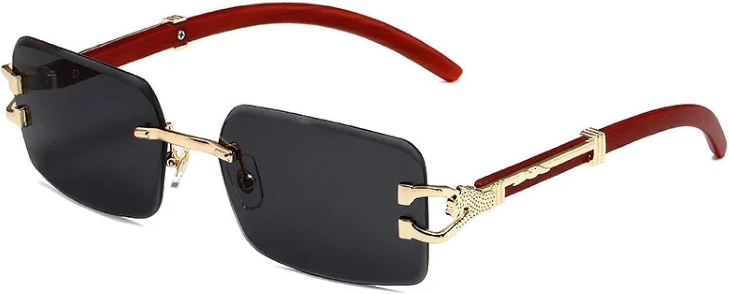 

Солнцезащитные очки с защитой UV400 | Металлическая оправа с леопардовым принтом и градиентным переходом цвета | Для женщин и мужчин, для занятий спортом на открытом воздухе и вождения DSVIGF, Gold Black