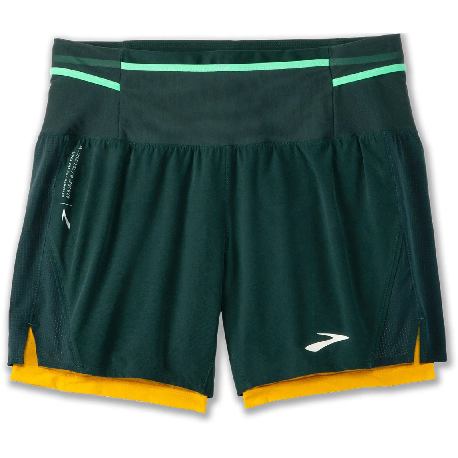 

Шорты High Point 5 2-в-1 - Мужские Brooks, Carbon/Lemon Chrome