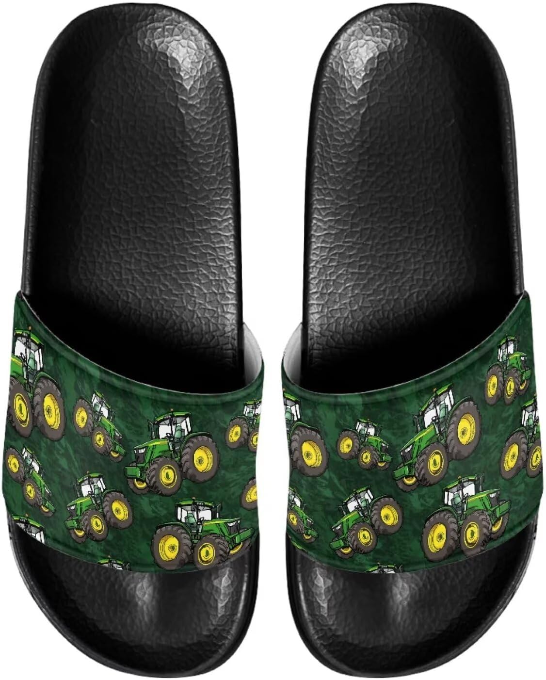 

Мужские шлепанцы на слайде к 4 июля, домашние шлепанцы, противоскользящие, с толстой подошвой, удобные, быстросохнущие для душа, пляжа и спортзала Ocwfudsx, Tractor