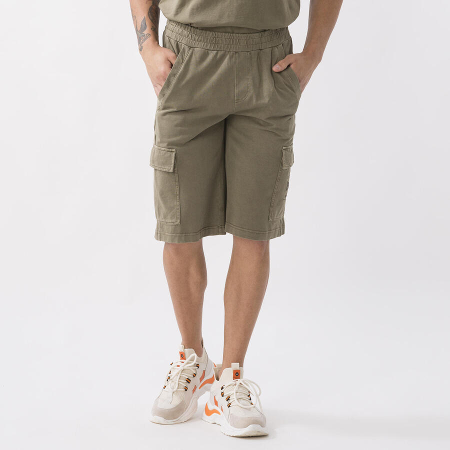 

EVERLAST Бермудские джинсы с динамическим рантом из плотного джерси, цвет милитари-зеленый, хлопок