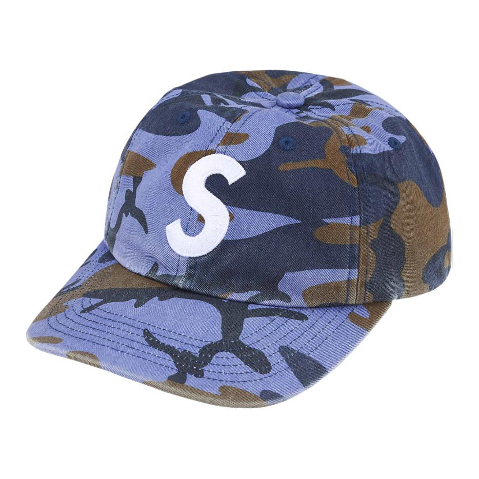 

Supreme Шестипанельная кепка с пигментным покрытием и логотипом S, Purple