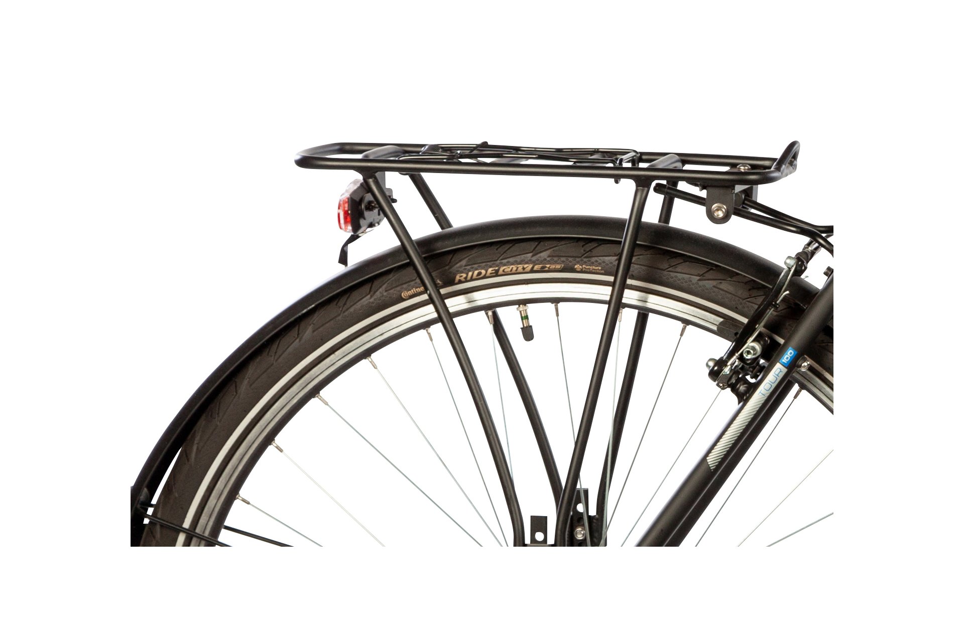 Треккинговый велосипед Carver Tour 100 - 28 дюймов - Diamant - 2024, цвет Schwarz|black/silver/blue — фото 3