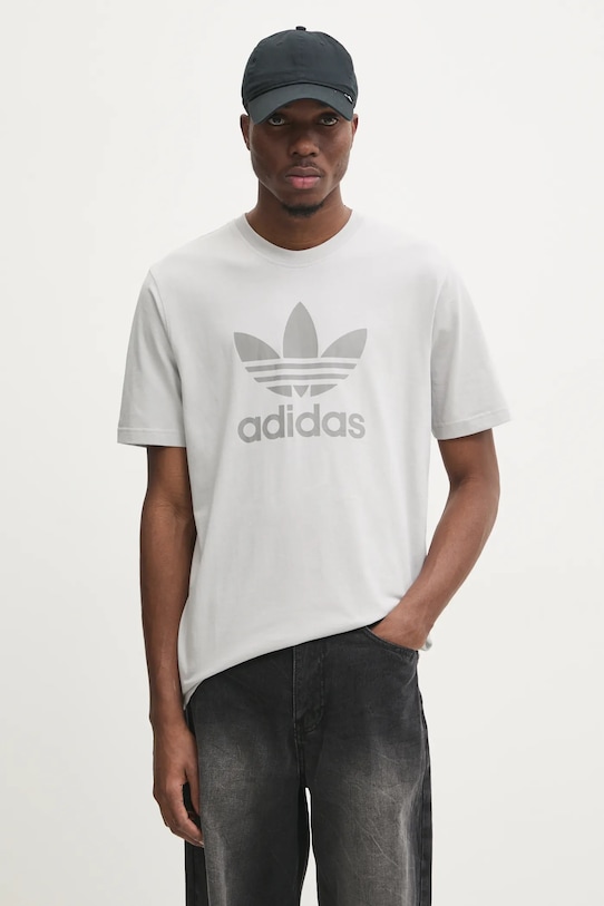 

Хлопковая футболка TREFOIL T-SHIRT Adidas Originals, серый
