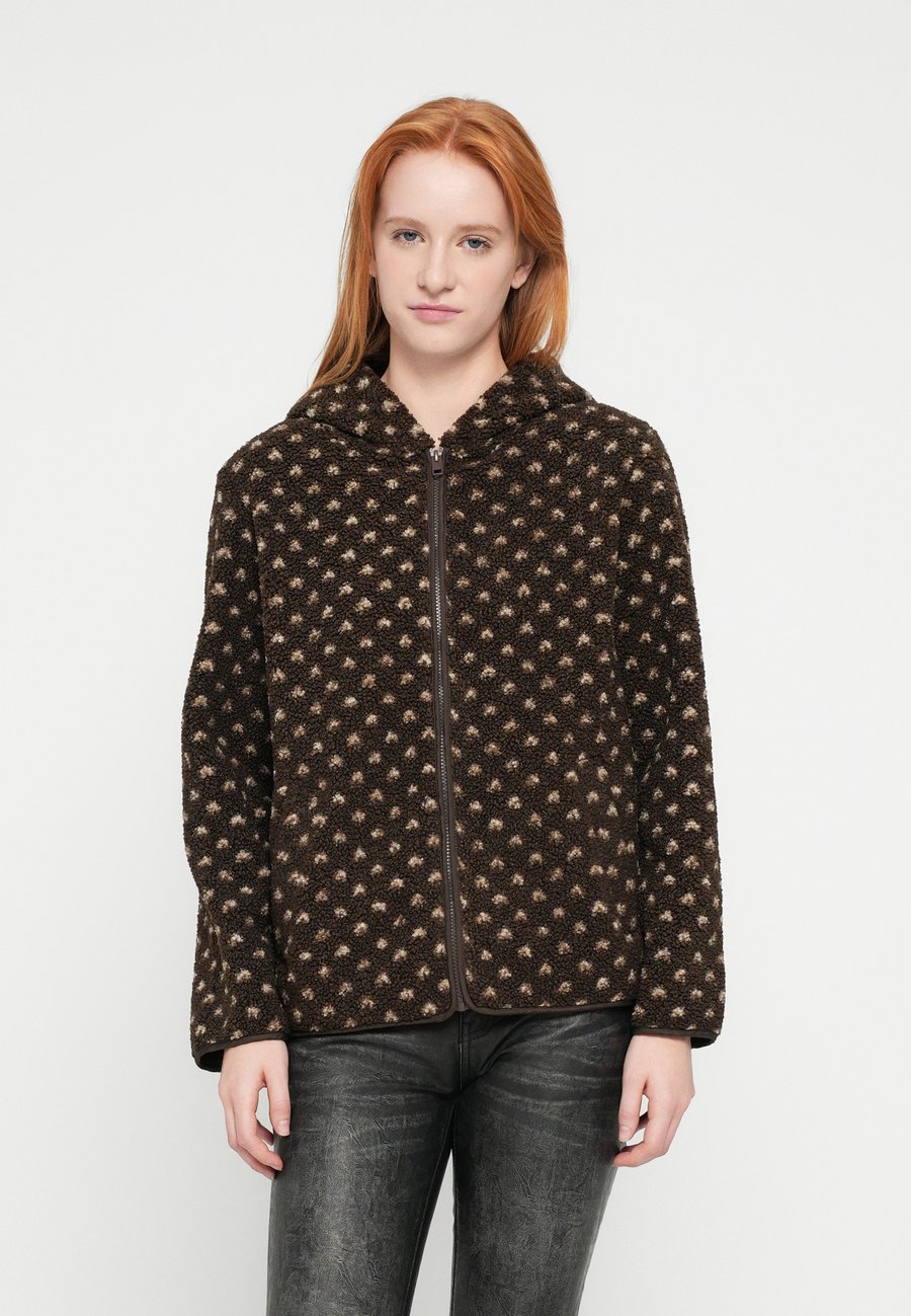 

Флисовая куртка JJXX JXVERA TEDDY HOOD JACKET, Bracken/Off_White/Brown